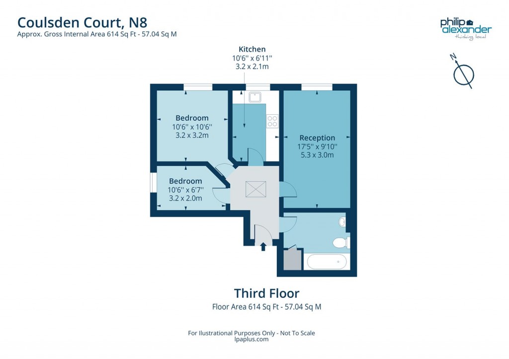 Floorplan for Coulsden Court, Crouch End, N8