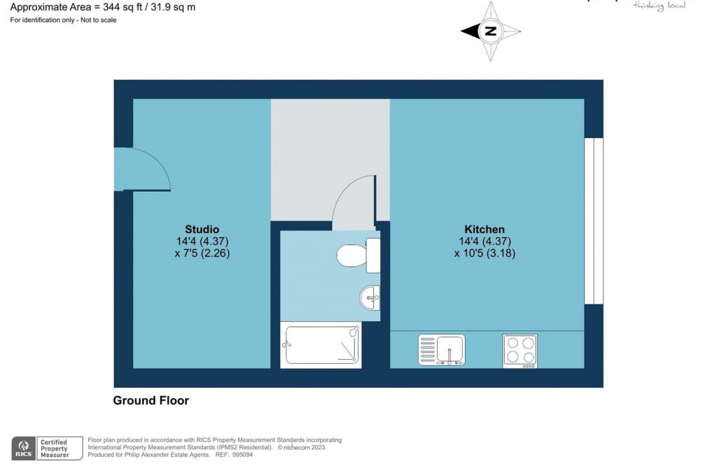 Floorplan for Amazon Apartments, New River Village, Hornsey, N8