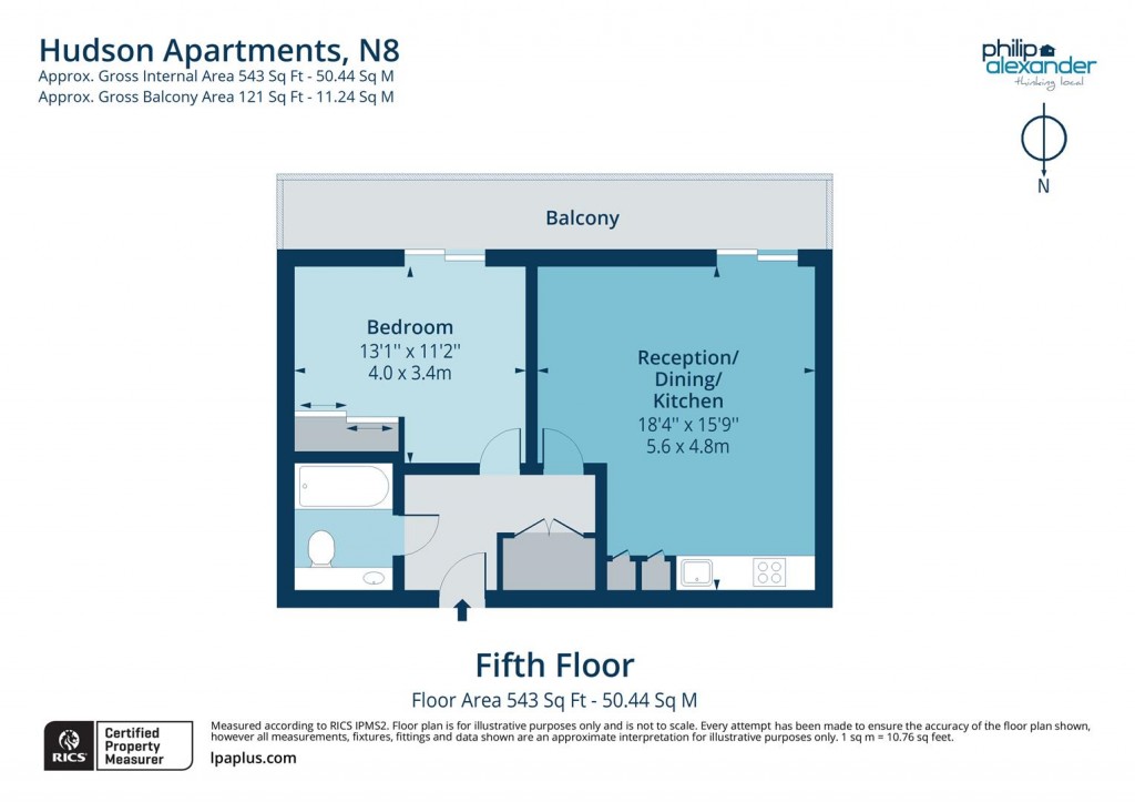 Floorplan for Hudson Apartments, New River Village, Hornsey, N8