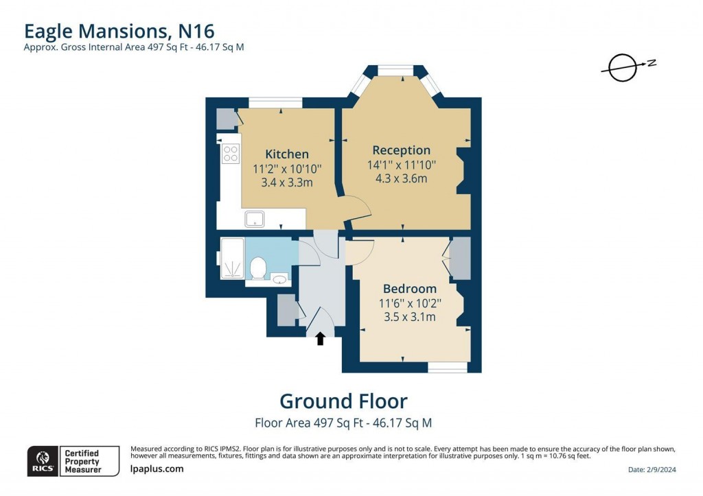 Floorplan for Salcombe Road, Stoke Newington, N16