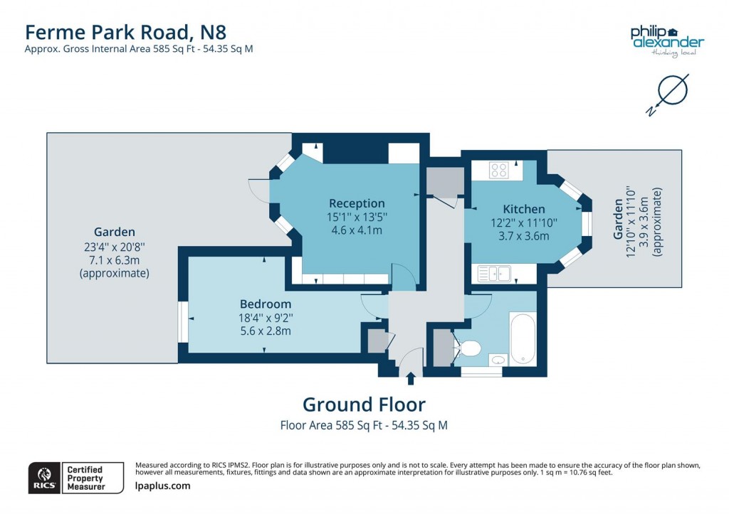 Floorplan for Ferme Park Road, Crouch End, N8