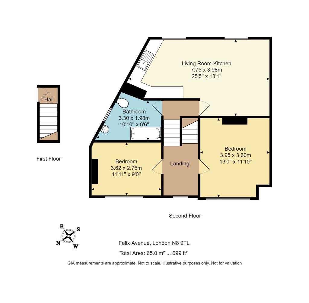 Floorplan for Felix Avenue, Crouch End, N8