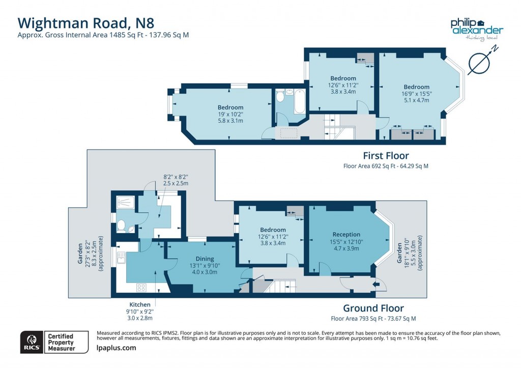 Floorplan for Wightman Road, Hornsey, N8