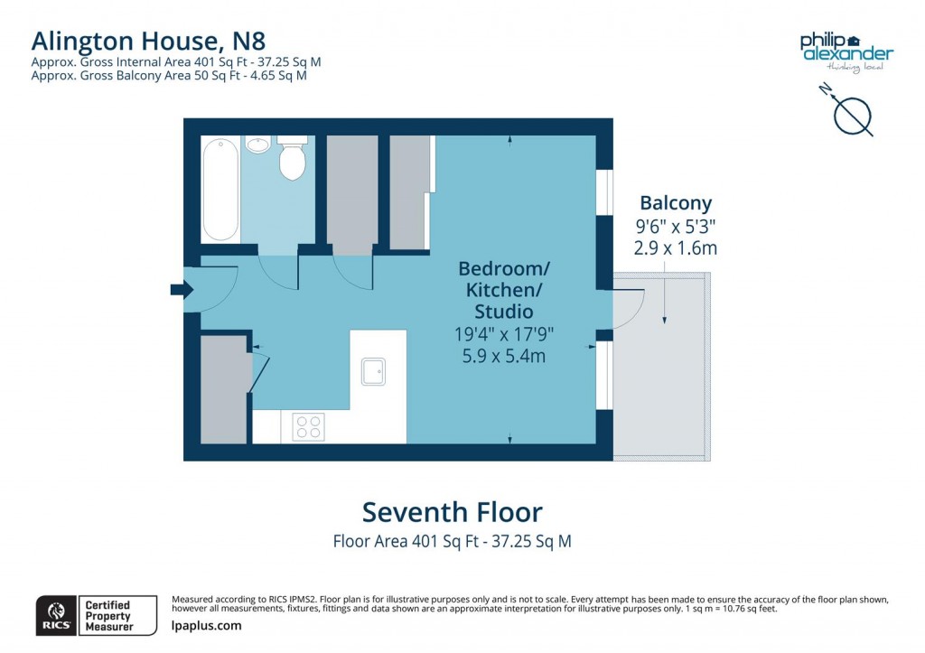 Floorplan for Alington House, Alexandra Gates, Hornsey, N8