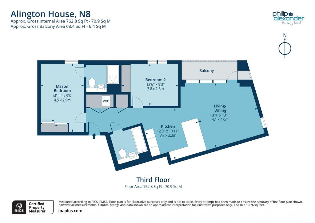 Floorplan for Alexandra Gate, Mary Neuner Road, Hornsey N8