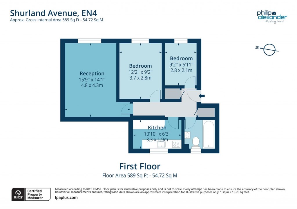 Floorplan for Shurland Avenue, East Barnet, EN4