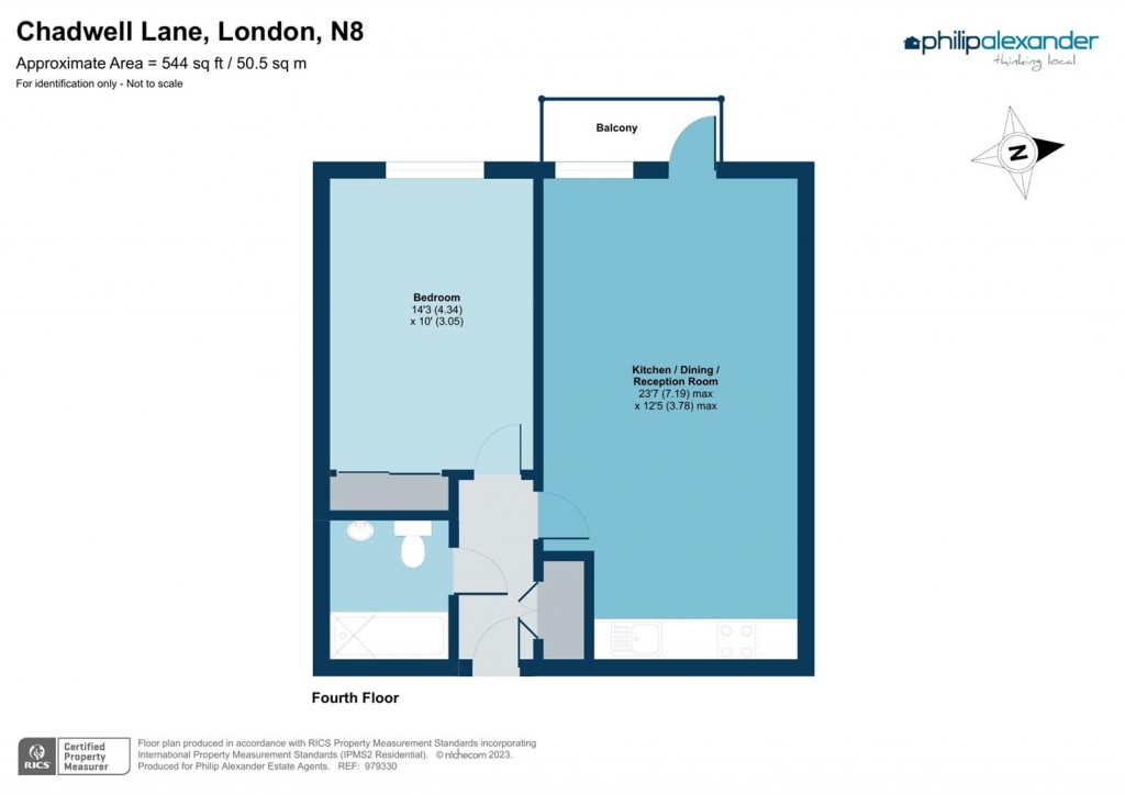 Floorplan for Hudson Apartments, New River Village, Hornsey, N8