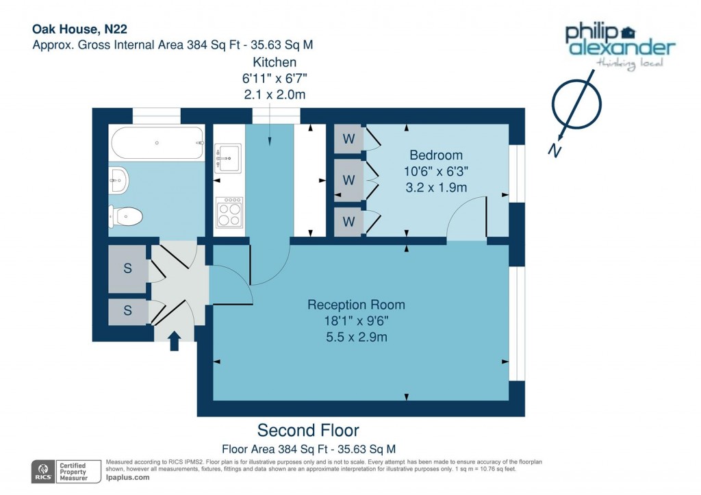 Floorplan for Oak House, Trinity Road, Bounds Green, N22