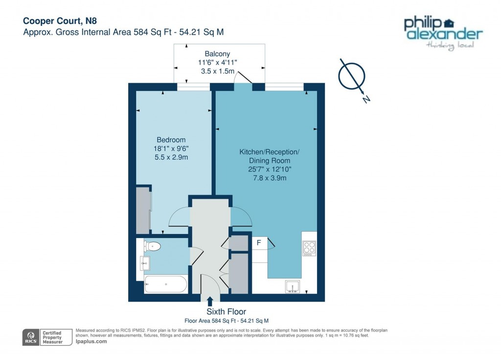 Floorplan for Cooper Court, Smithfield Square, Hornsey, N8