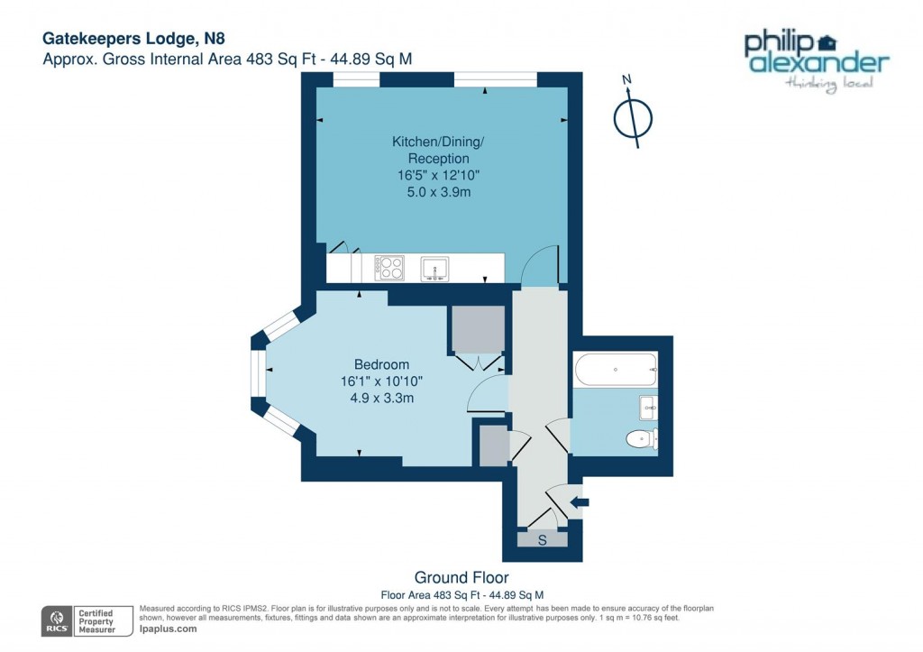 Floorplan for Gatekeepers Lodge, High Street, Hornsey, N8