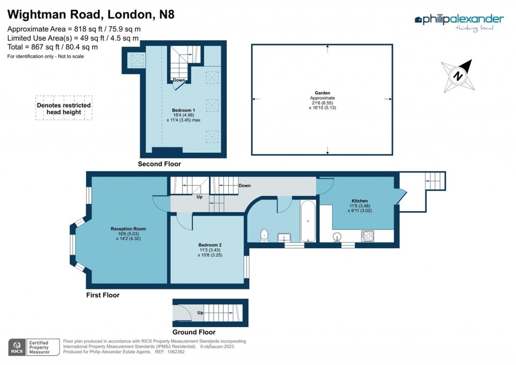 Floorplan for Wightman Road, Hornsey, N8