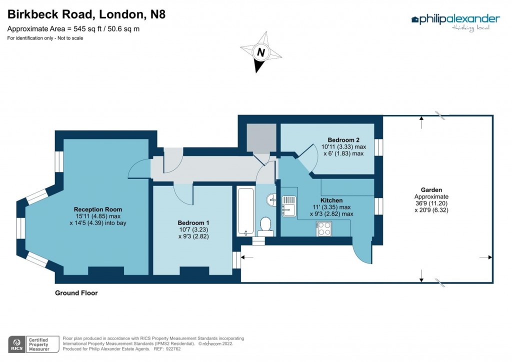 Floorplan for Birkbeck Road, Hornsey N8