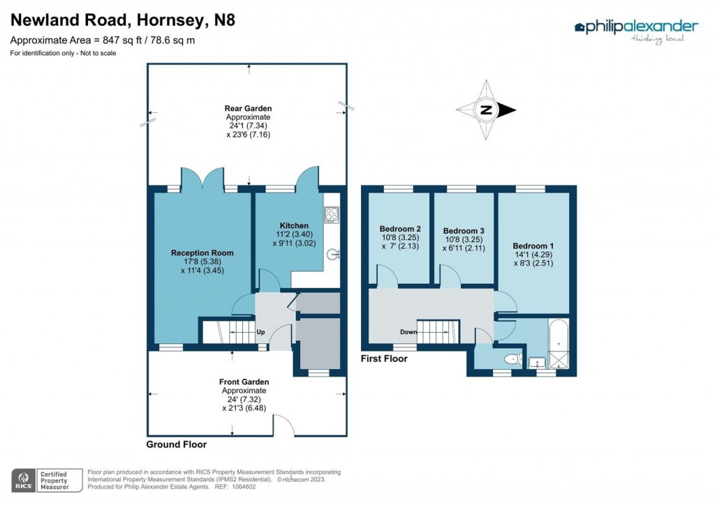 Floorplan for Newland Road, Hornsey, N8