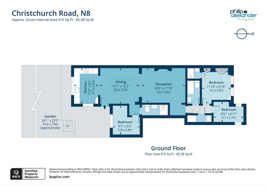 Floorplan for Christchurch Road, Crouch End, N8